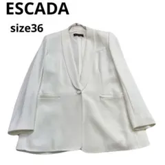 最高級　ESCADA 純白　テーラードジャケット ホワイト　近年モデルのサムネイル