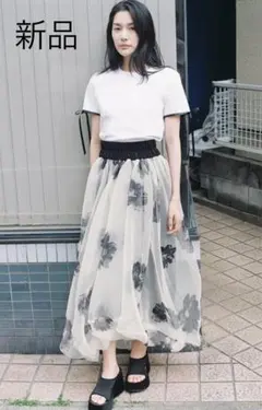 新品タグ付1万6千円！ZARA ザラ＊フラワーオーガンジースカート　S