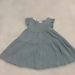 グレー フリルワンピース80cm女の子