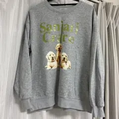 犬プリント スウェット グレー
