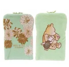 ポール＆ジョー くまのプーさん ファスナー付タオル ペットボトルケース グリーン