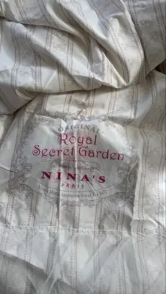 青木美沙子×NINA'S●希少ローズ柄レース付きシングルロングサイズ掛布団カバー