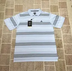 【新品未使用タグ付】アディダスゴルフ 半袖ポロシャツ O/XL ボーダー