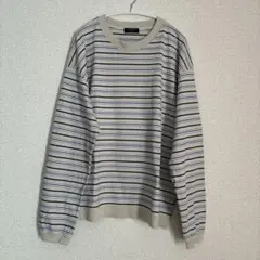 BACK NUMBER ストライプ長袖カットソー　XLサイズ