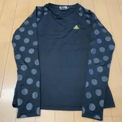 X1559 ブラック S adidas ドット　スポーツウェア　レディースのサムネイル