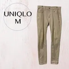 ユニクロ ウルトラストレッチ スキニーパンツMベージュ テーパードミドルライズ