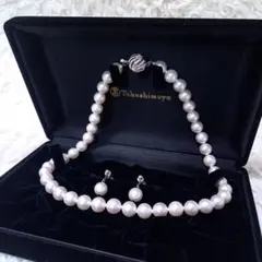●良品●　高島屋　アコヤ　パール　大粒　本真珠　ネックレス　イヤリング　セット