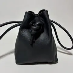 オーラリー アエタ レザー スモール ラウンドストリングポーチ 