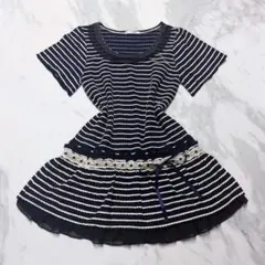 axes femme♡ボーダーミニワンピ　森ガール　姫　y2k グランジ　00s