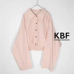 【美品‼️】KBF 長袖シャツブルゾン ショート丈 春 薄ピンク