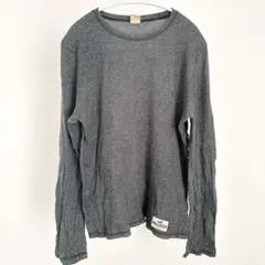 ホリスター　ロンT　XL　グレー　ワッフル地　大きいサイズ　ゆったり 古着