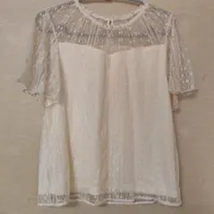 axes femme レース 半袖カットソー パール装飾のサムネイル