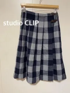studio CLIP スタジオクリップ　プリーツスカート　ロング　ウール混　L