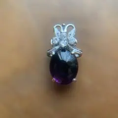 アメジストシルバー925 蝶モチーフ