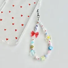 オーダー可 名前入りビーズストラップ 韓国ネームキーホルダー/推し活/カスタム