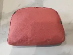 和柄　ちりめんポーチ　ピンク×赤