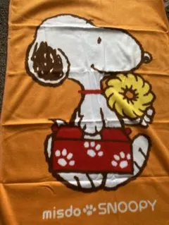 新品　ミスドコラボ　SNOOPYスヌーピー　ブランケット　オレンジ