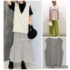 INNOWAVE ジレ　グレージュのサムネイル