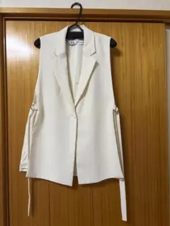 JIL SANDER ノースリーブジャケット ベスト ホワイト - メルカリ