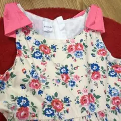 美品　enchante pitit ワンピース140 お花