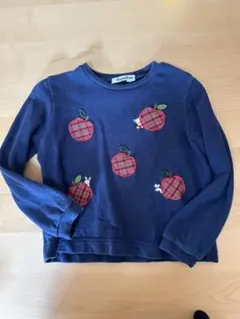 familiar リンゴ刺繍 トレーナー 100