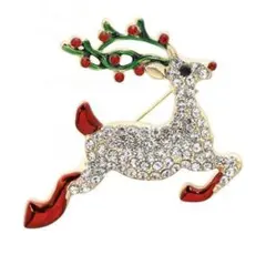 新品❣️トナカイブローチ　ゴールド　クリスマス　クリパ　韓国風【匿名配送】