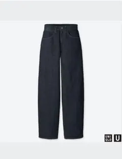 【美品】UNIQLO U ワイドフィットジーンズ インディゴ　24