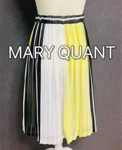 MARYQUANT マリークワント　バイカラー　プリーツ スカート　美品　Mのサムネイル