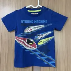 【新品未使用】マザウェイズ新幹線柄 半袖Tシャツ ブルー 97cmのサムネイル