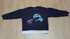 恐竜刺繍トレーナー ネイビー