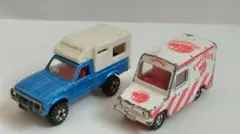 日本製トミカ いすず ハイパックバン&ハイラックス キャンピング 2台セット