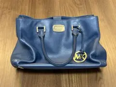 【MICHAEL KORS】ネイビー ハンドバッグ MKロゴ付き