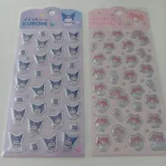 正規品　メロクロ　2枚　ぷくっとシール　ステッカー　sanrio ダイソー
