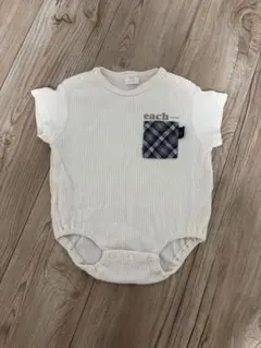 each 半袖ロンパース 70-80cm アイボリー　白