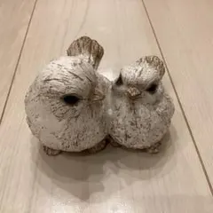 小鳥の置物 2羽 並び シャビーシック インテリア
