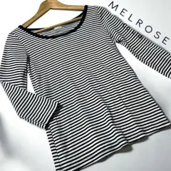 美品♡ メルローズ バックリボンが可愛い♡ ボーダー トップス カットソー