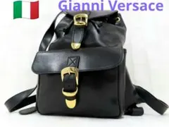 Gianni Versace/メデューサ/牛革/リュック /ブラックG金具超美品 