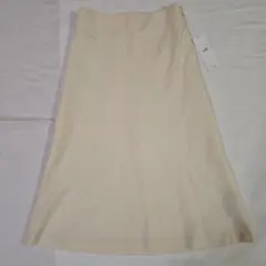 ２３区未使用クリーム色タイトスカートウールスカート