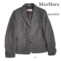 マックスマーラ　MaxMara ブラウン テーラードジャケット 美品　i36のサムネイル