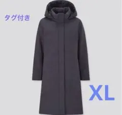 ユニクロ ハイブリッドダウンコート ネイビー XL UNIQLO