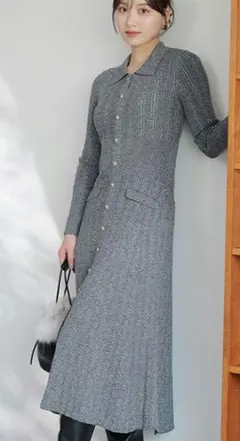 【新品】スナイデル　フロントボタンニットワンピース