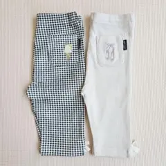 新品未使用★Petit main★レギンス 7分丈 2枚セット 90㎝ 送料込