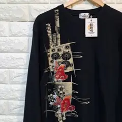 [絡繰魂] 戯金魚 刺繍 和柄 ロングスリーブ [新品未使用] L-92391のサムネイル