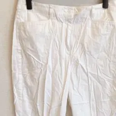 美品✨️【L~XL】カジュアルパンツ白 無地 レディース 古着 シンプルオフィス