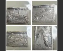 未開封 松本徽章工業 純銀 プレート 4枚セット 金属工芸品 純銀/純銅