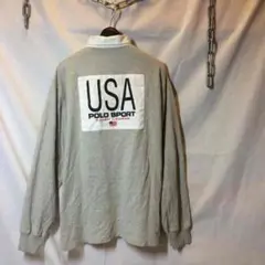 vintage POLO SPORT ロングポロシャツ