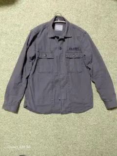 グレー ミリタリージャケット コットン