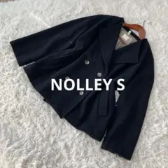 NOLLEY'S ノーリーズ　ノーカラージャケット　ネイビーM ピーコートのサムネイル