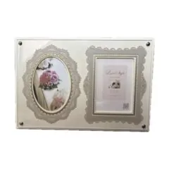 レース装飾　フォトフレーム