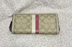 Coach ストライプデザイン 長財布
